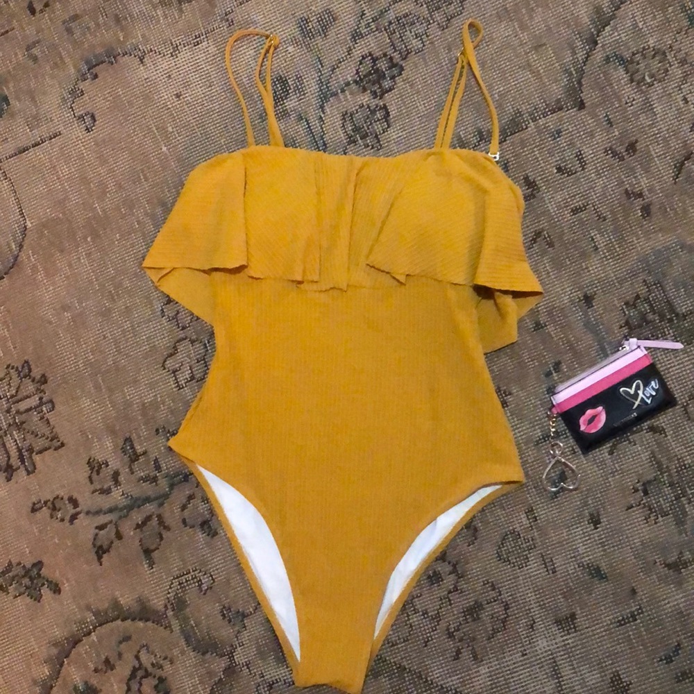 Cupshe mustard one piece